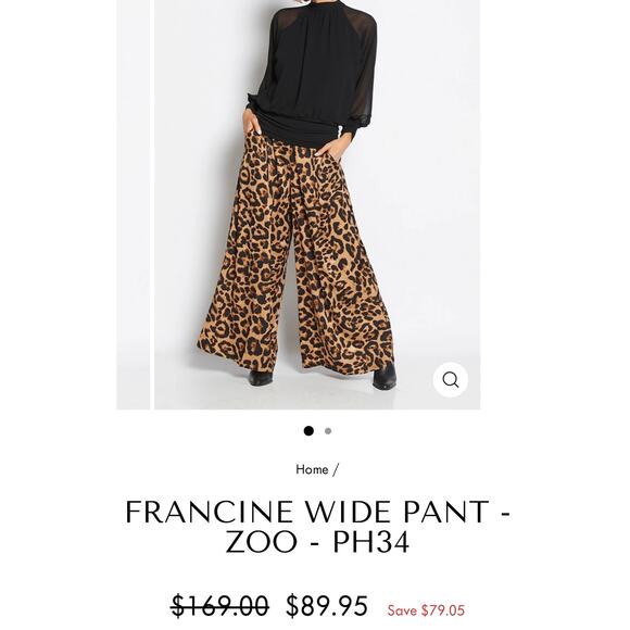 PHILOSOPHY The Francine in Zoo Print Wide Leg Pant - Picture 2 of 8